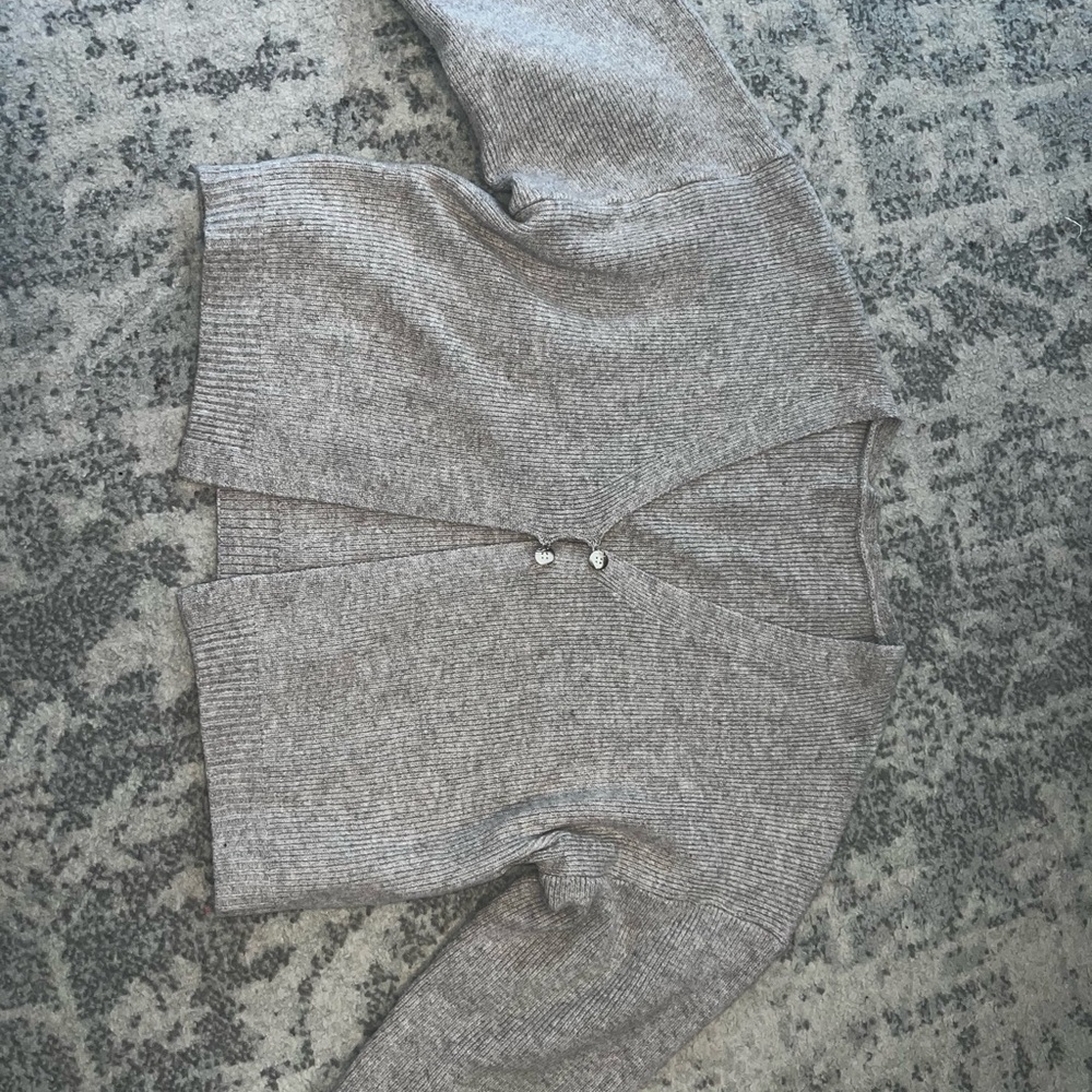 Gray Women's Cardigan Sweater